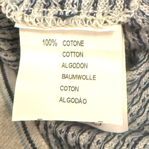 Ermenegildo Zegna Cotton Light Blue Grey Crew Neck Sweater Mens 54/XL ITALY - Picture 8 of 9